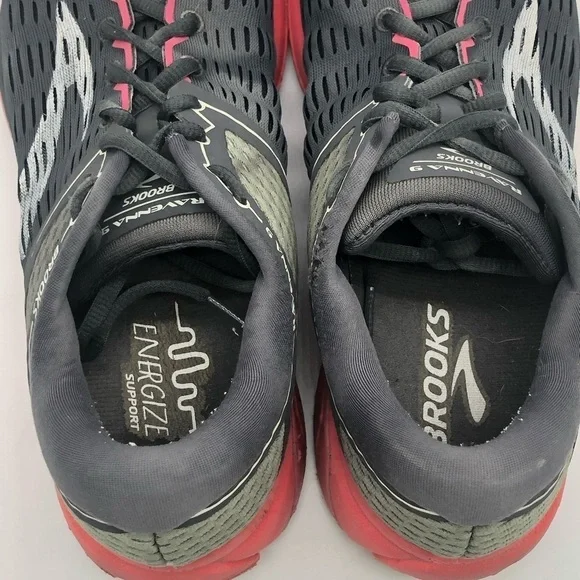 Brooks Running Shoes Women's 11  Ravenna 9 Pink Gray Lace Up Athletic Sneakers - Picture 6 of 8